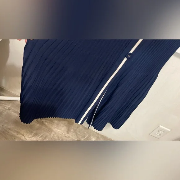 Eva Mendes for New York & Company Navy and White Midi Dress - Picture 7 of 13